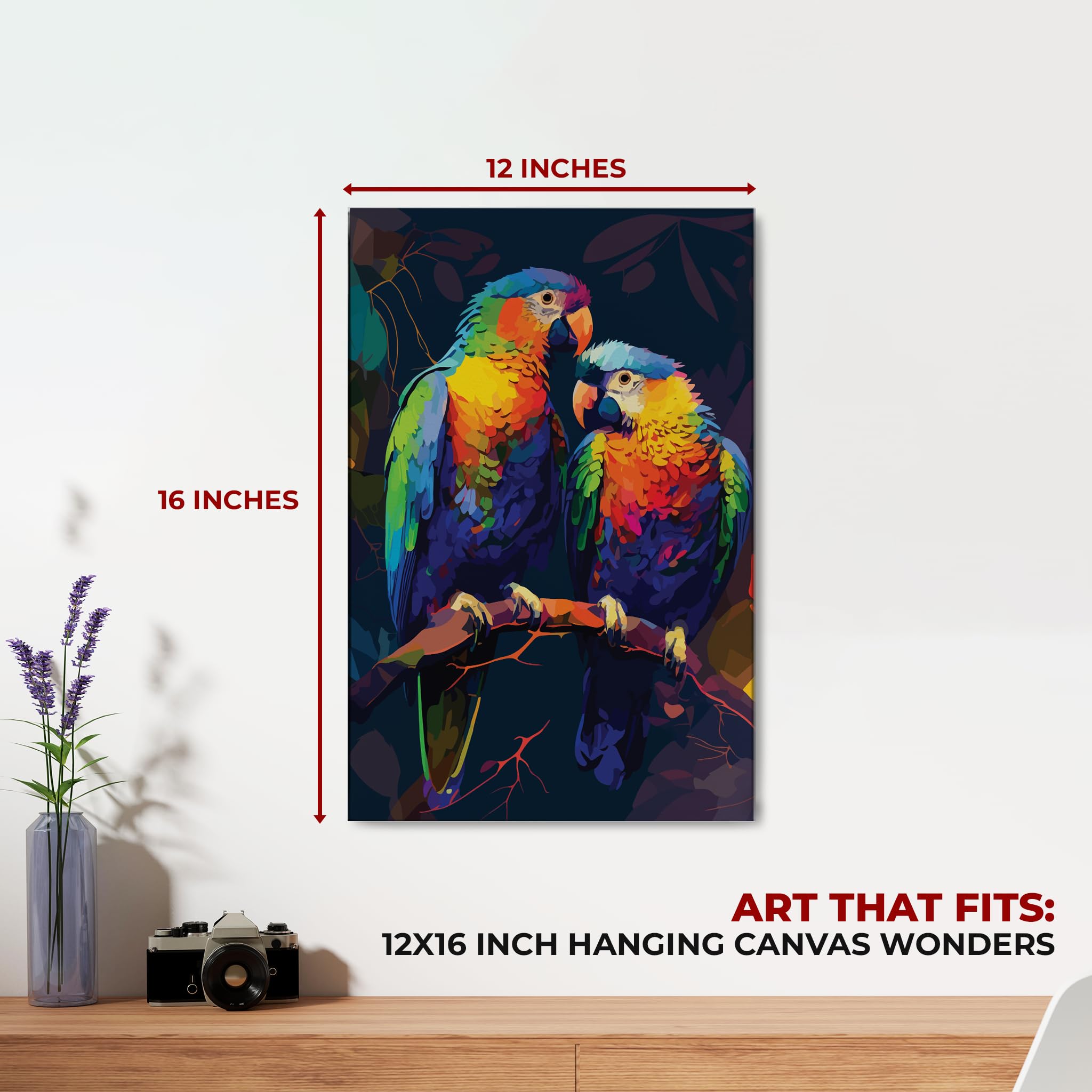 Parrot Wall Canvas Set of 1