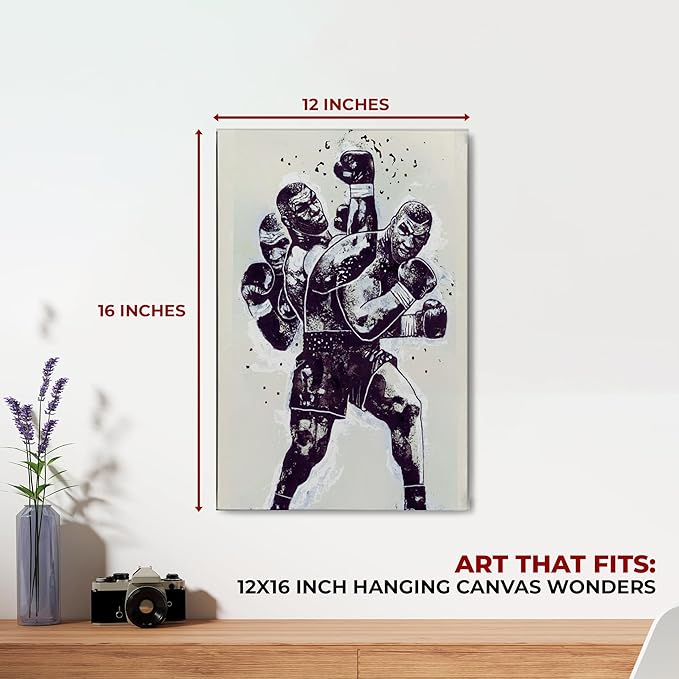 Boxing Guy Wall Canvas Set of 1 Set of 1 - 12x16