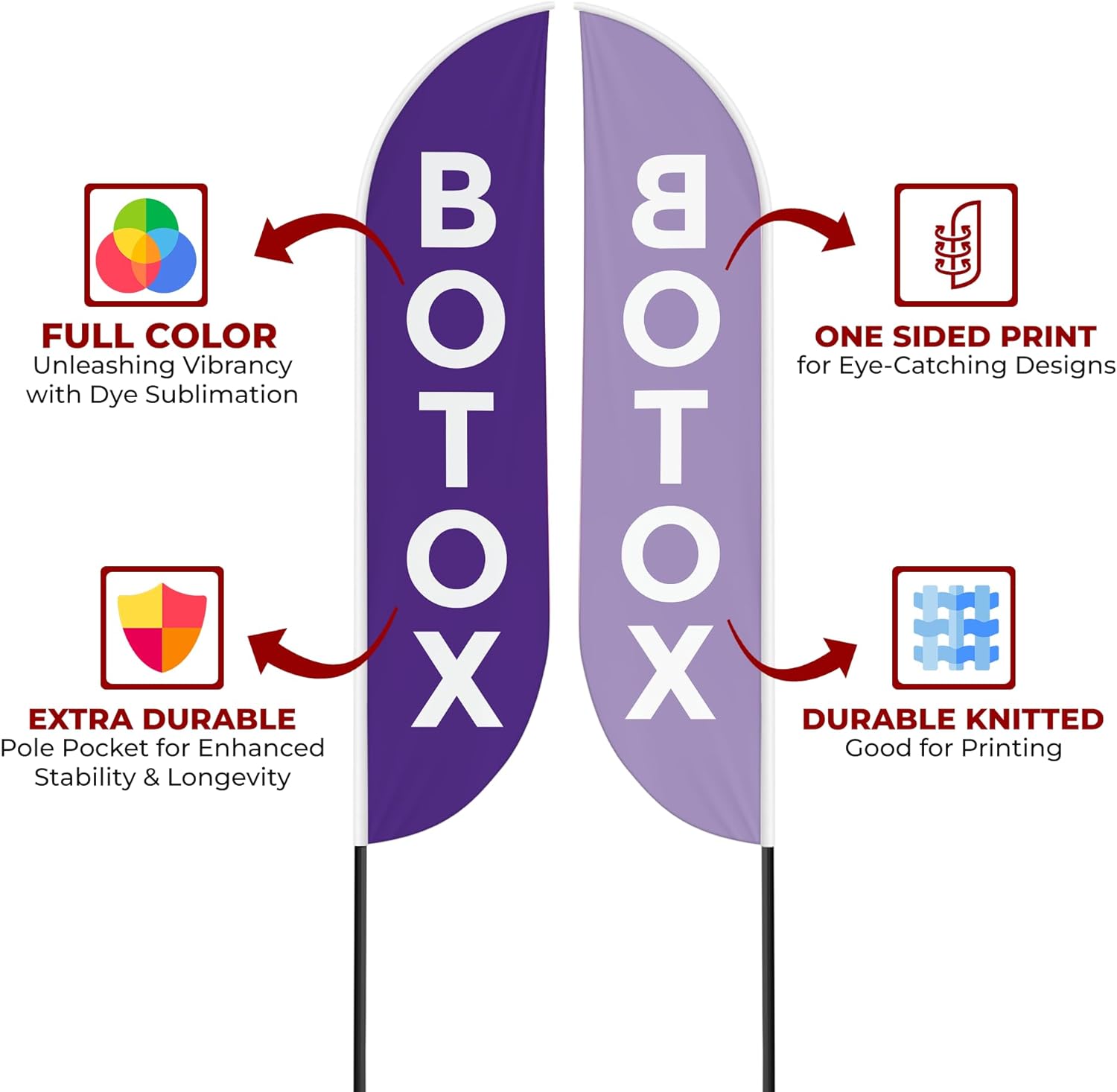 Botox Feather Flag / Swooper Flag