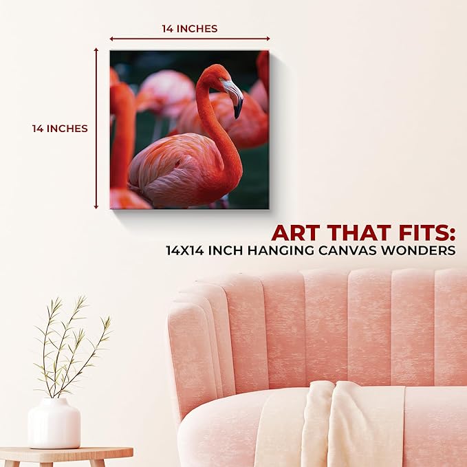 Flamingo Wall Canvas Set of 1