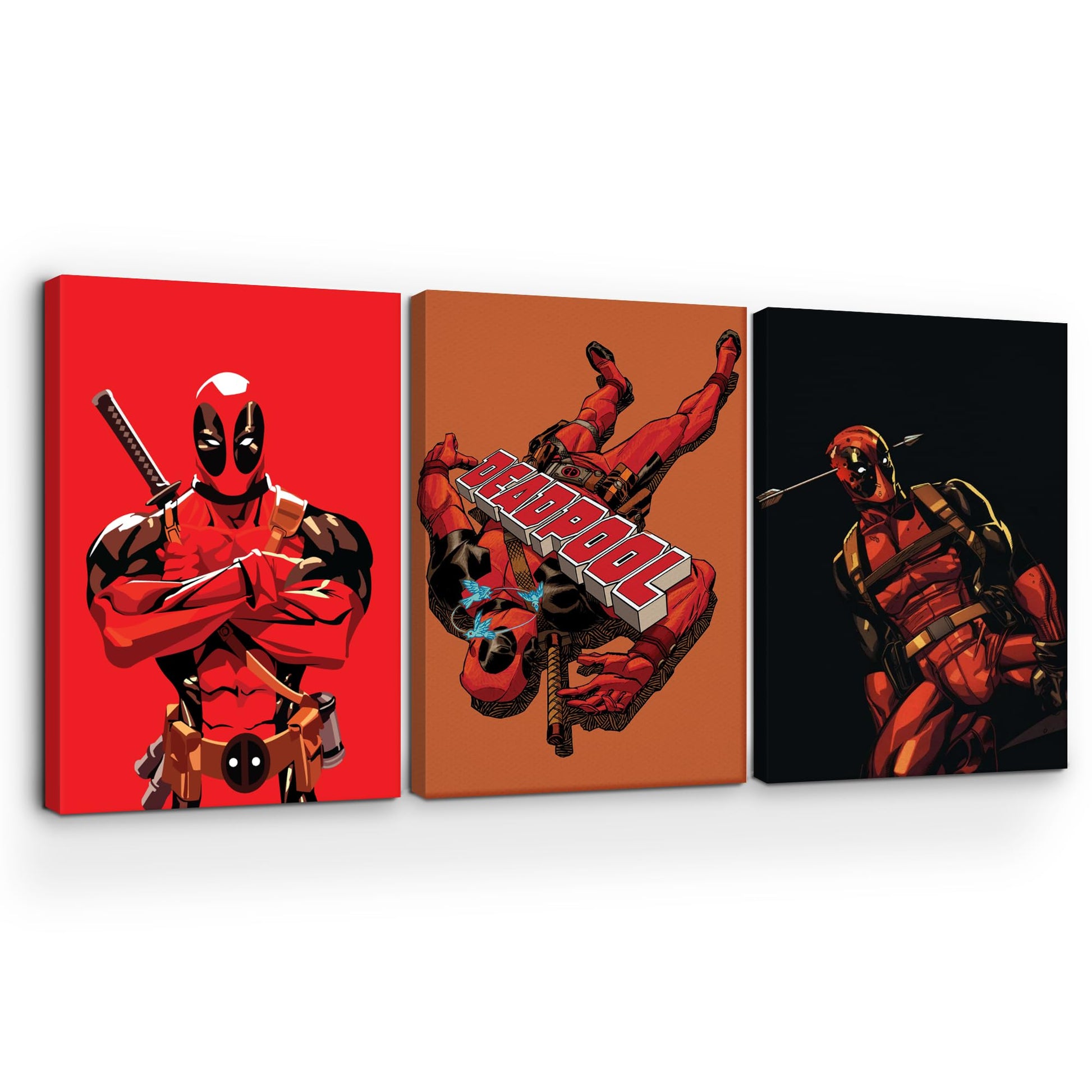 Dead Pool Wall Canvas Set of 3 - 16x24