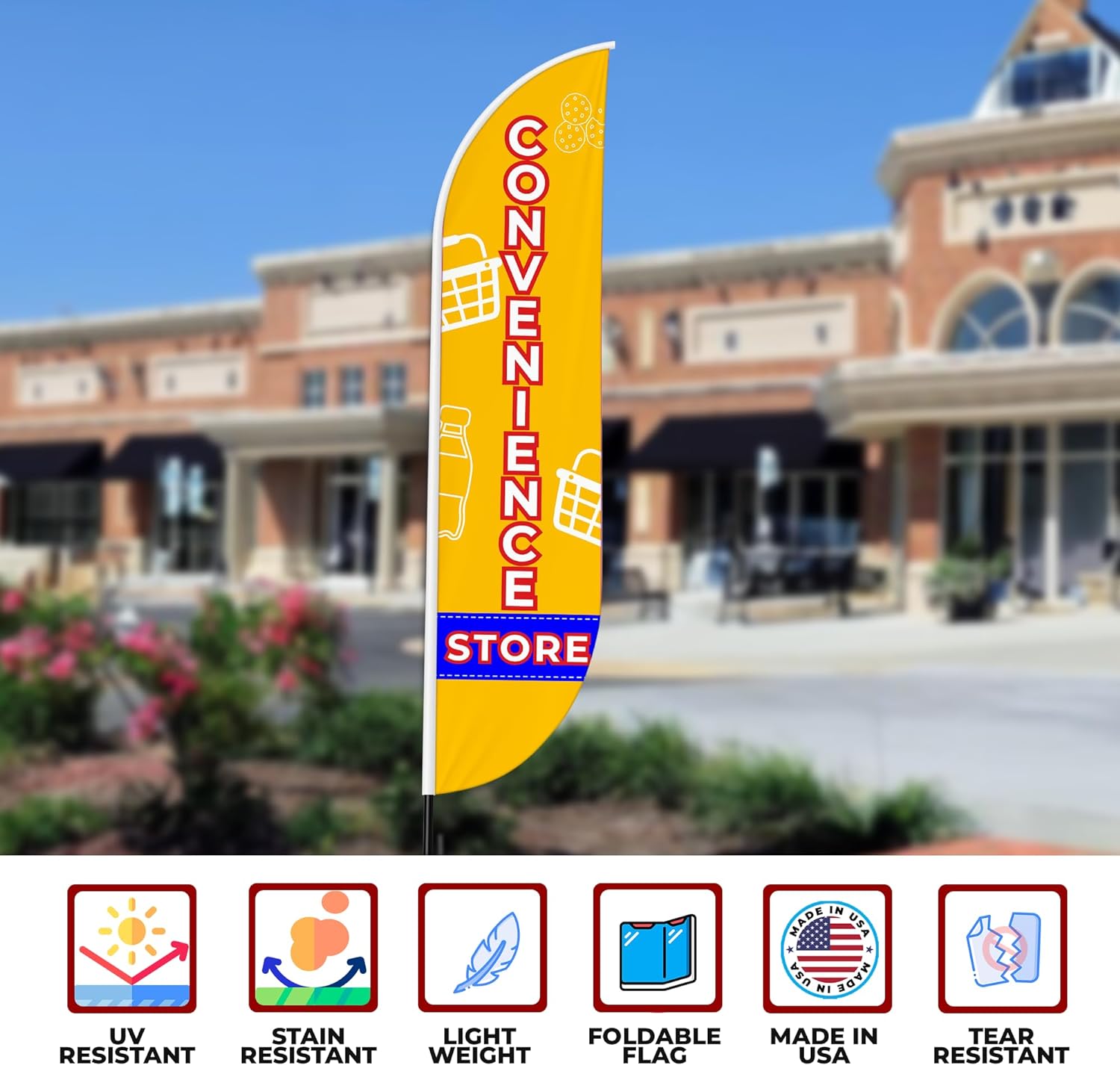 Convenience Store Feather Flag / Swooper Flag