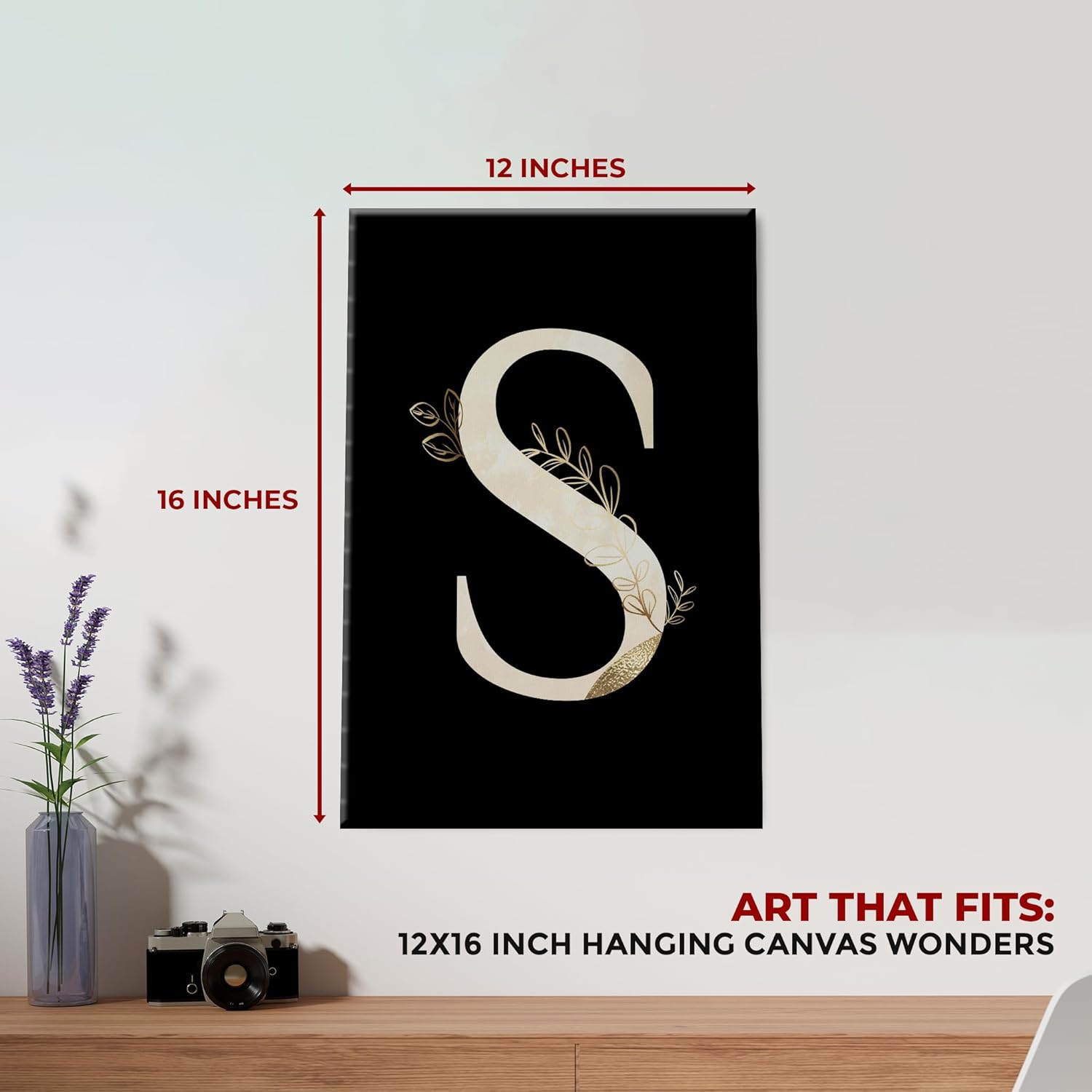 Letter S Wall Canvas Set of 1