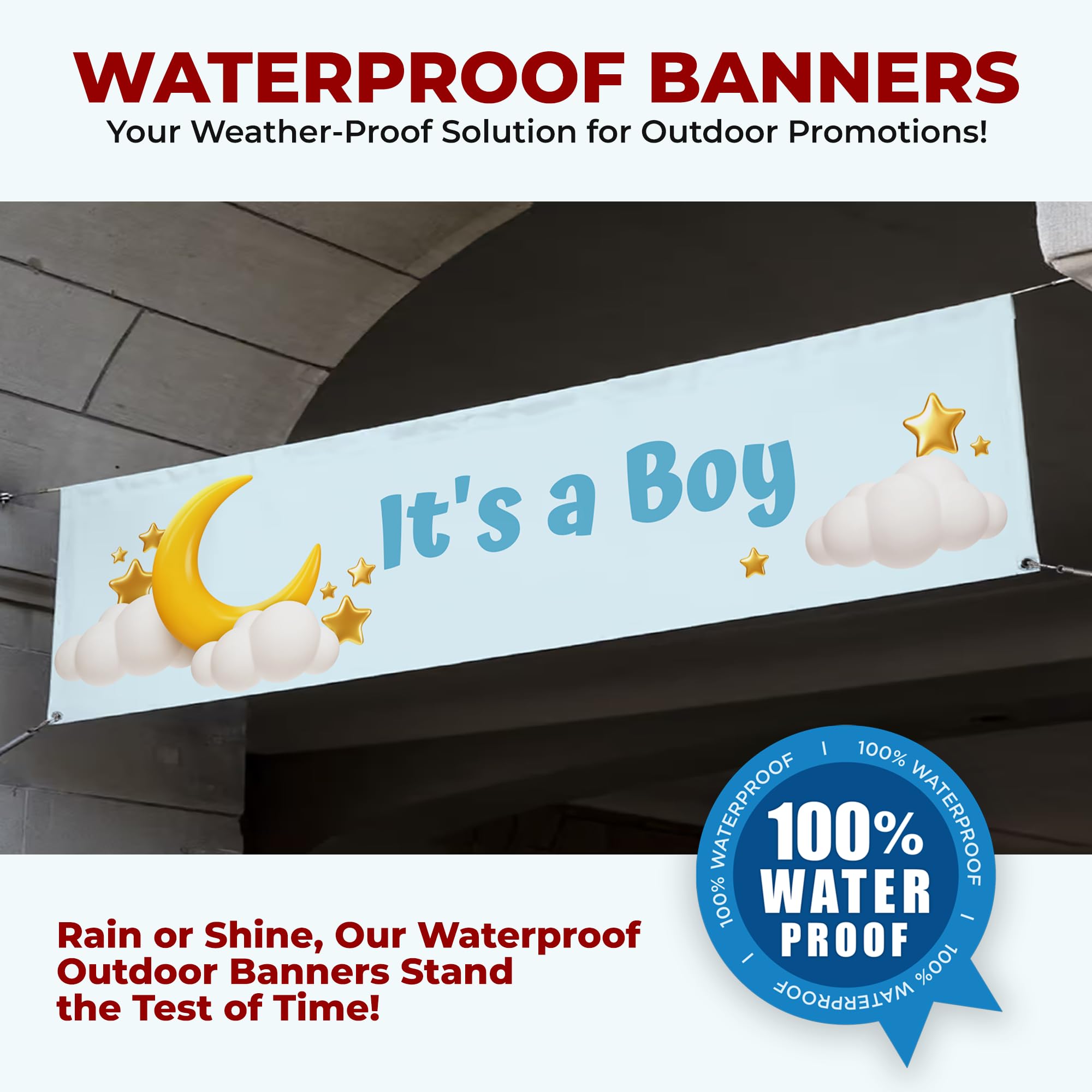 It's a Boy Large Banner