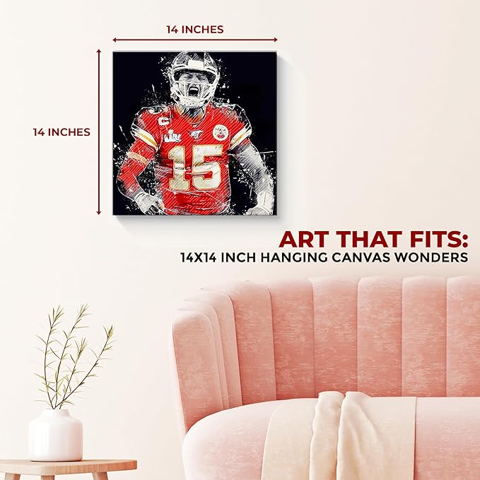 Patrick Mahomes Wall Canvas Set of 1