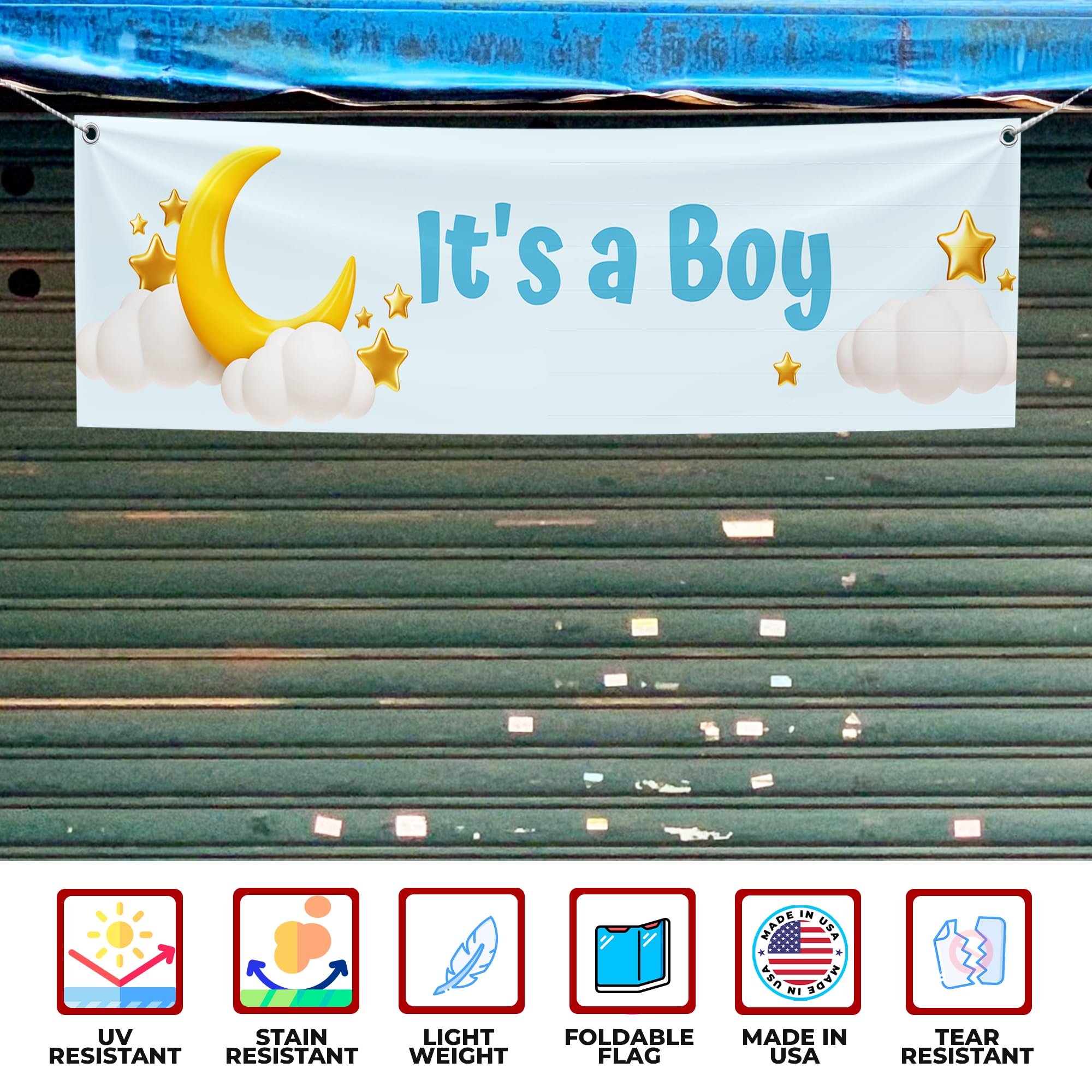 It's a Boy Large Banner