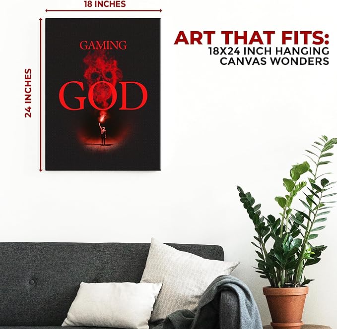 Gaming God Wall Canvas Set of 1