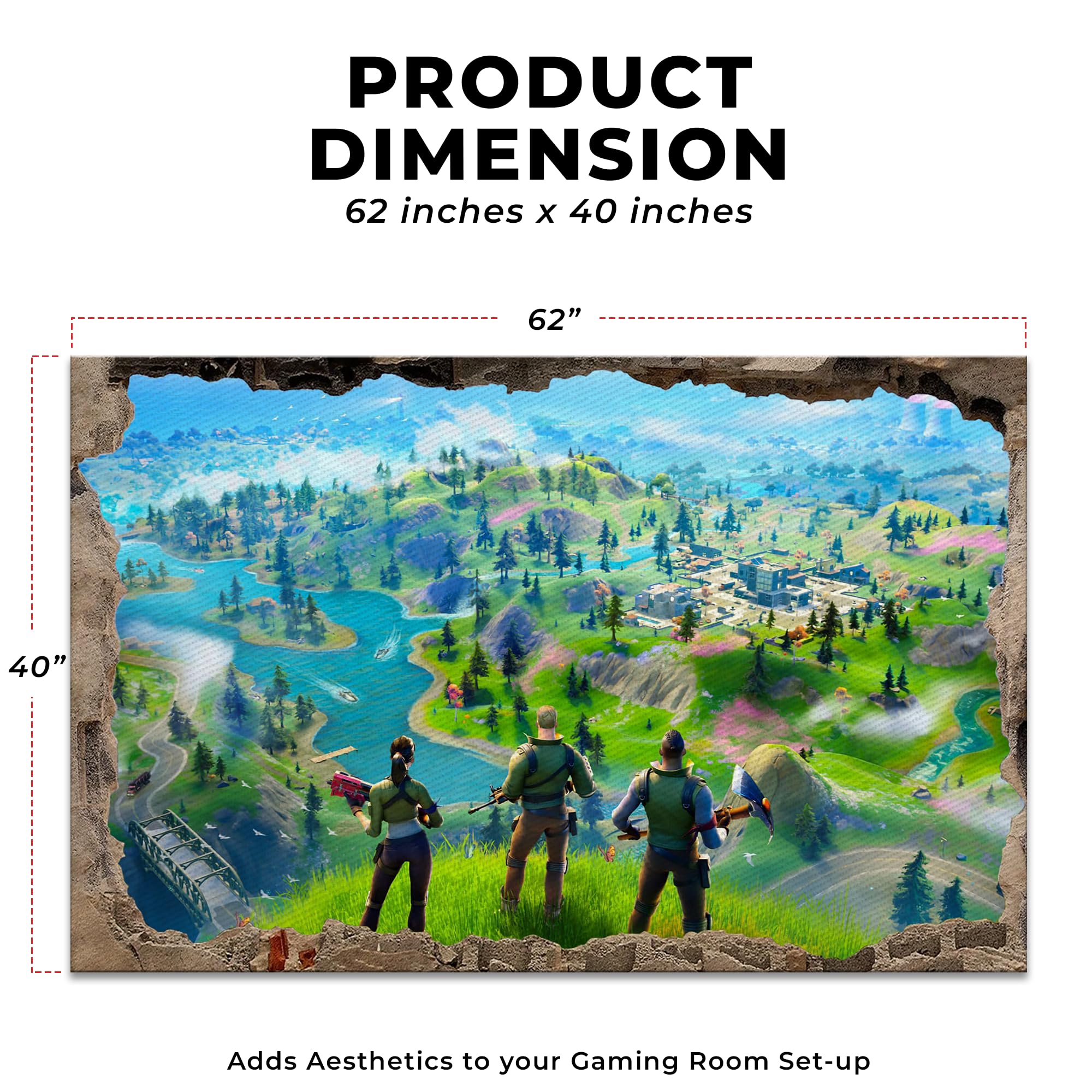 Fortnite Decor Rug- 62x40 inches