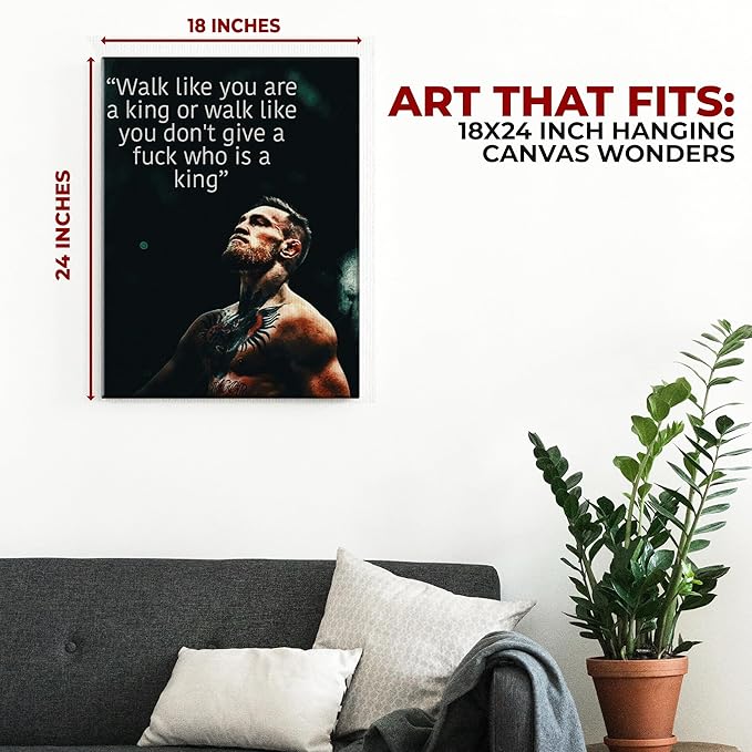 Conor McGregor Quote Wall Canvas Set of 1