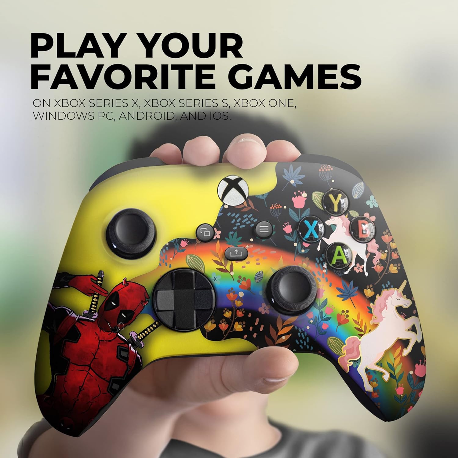 Deadpool & Unicorn Custom X-box Series X Controller