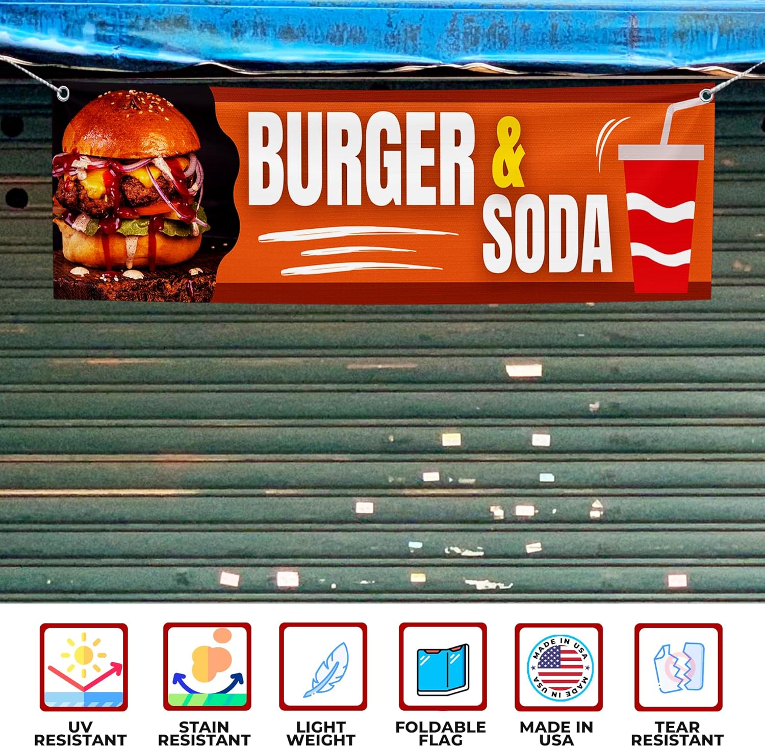 Burger and Soda Large Banner