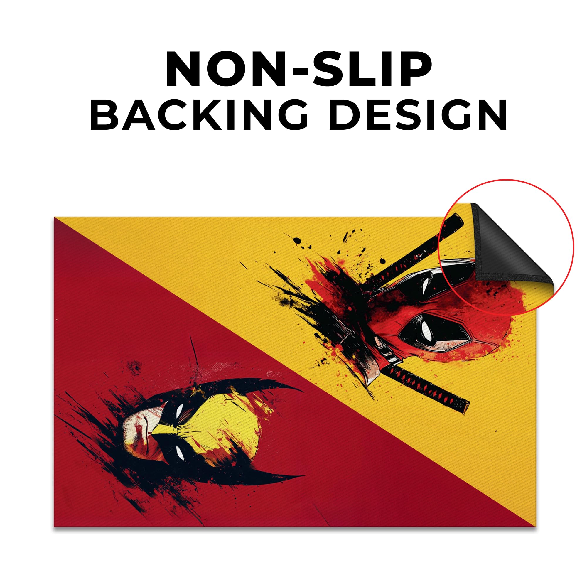 Deadpool & Wolverine Decor Rug- 62x40 inches