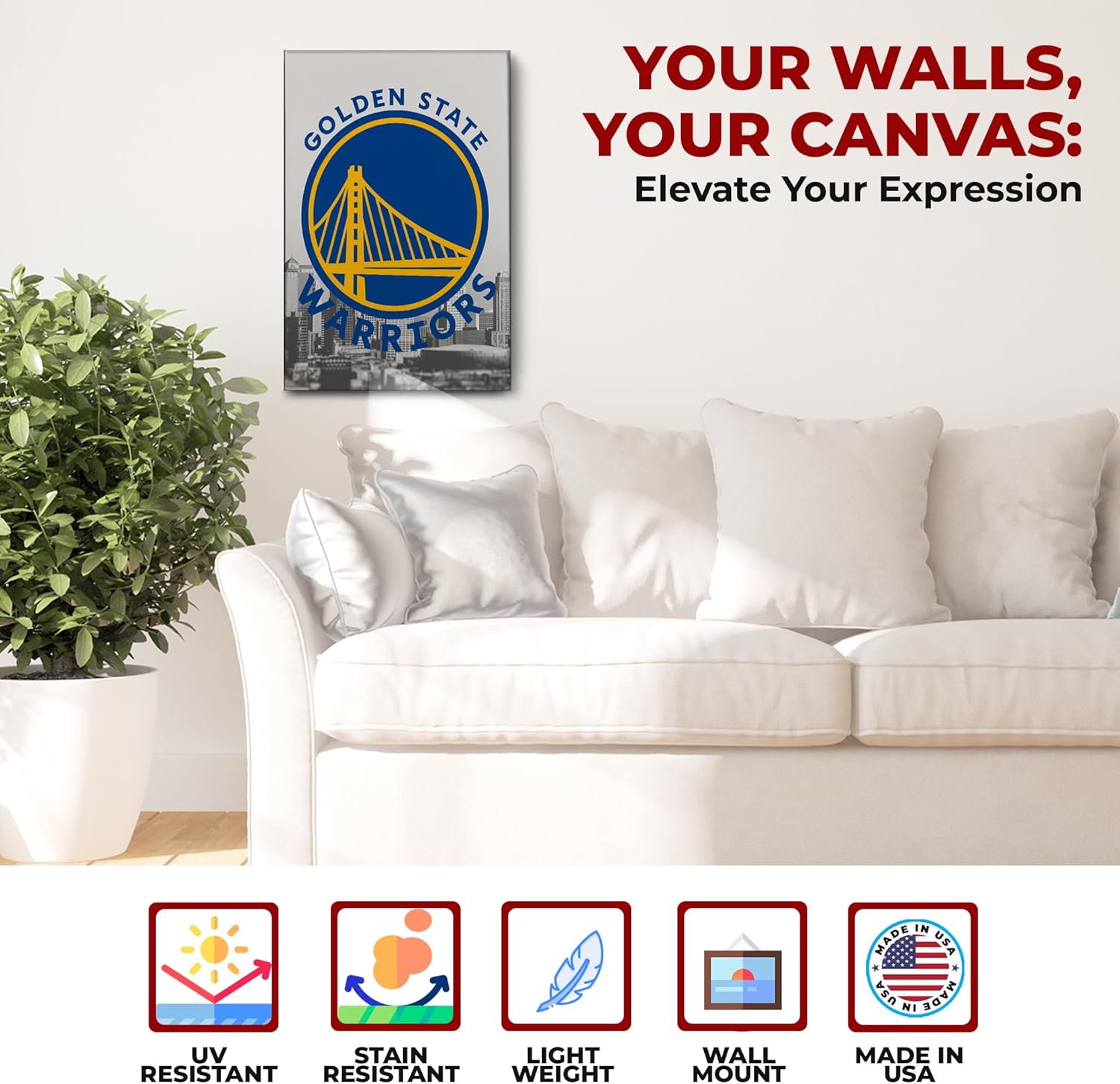 Golden State Warriors Wall Canvas