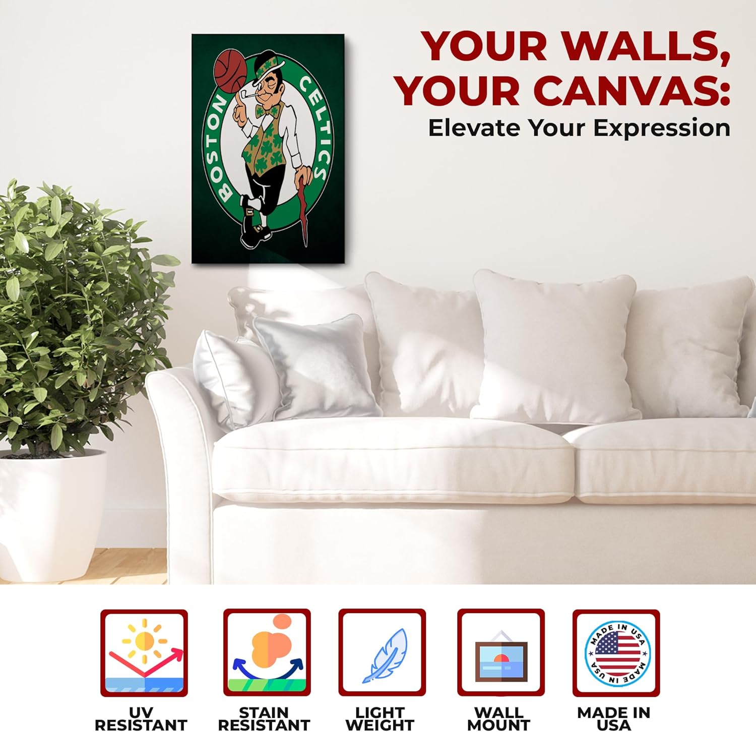 Boston Celtics Wall Canvas Set of 1