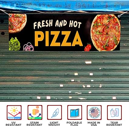 Fresh and Hot Pizza Large Banner