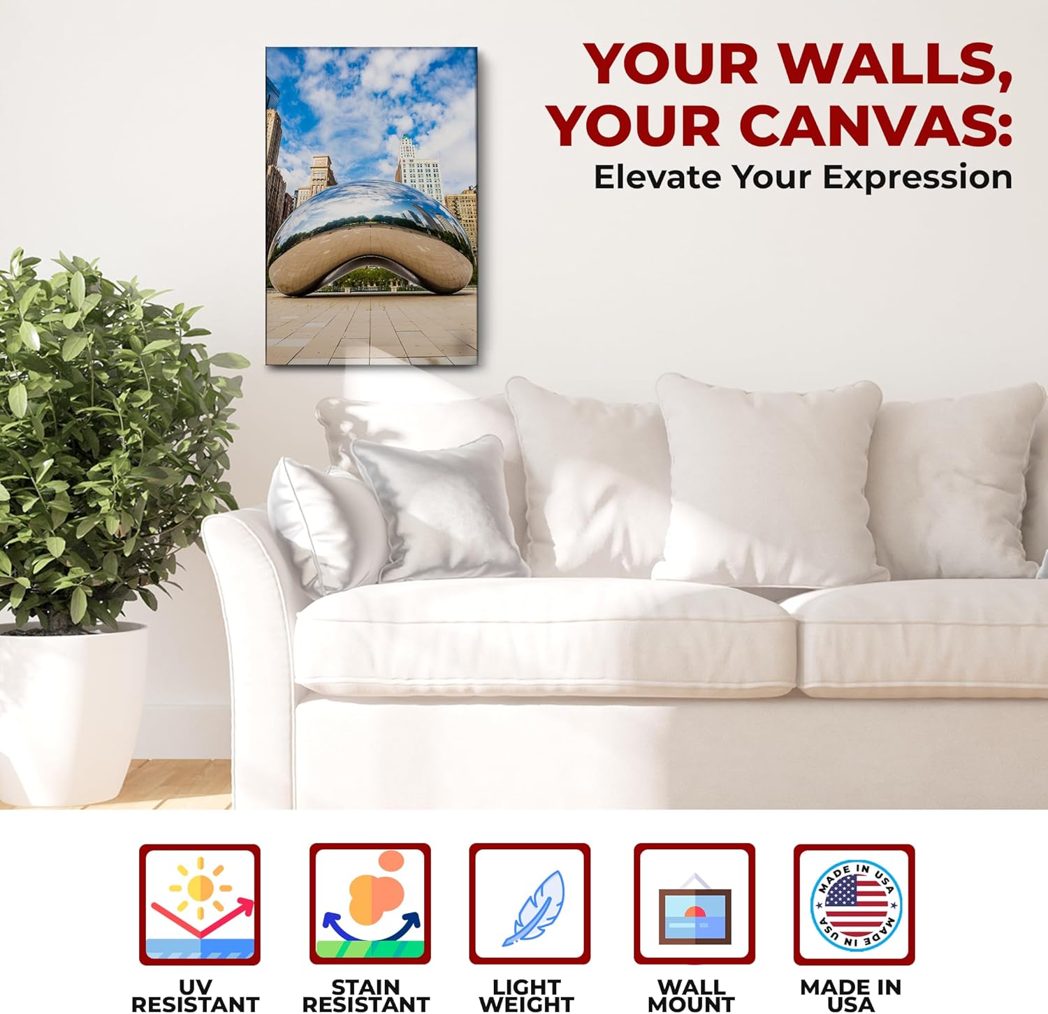 Chicago City Wall Canvas Set of 1