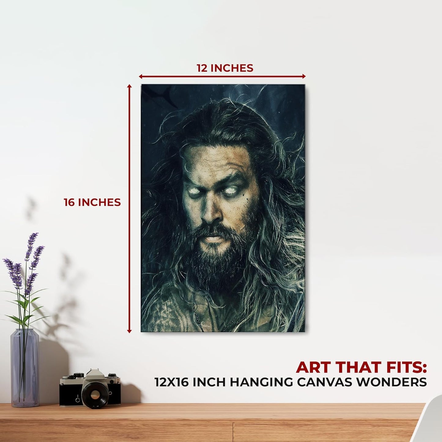 Aqua Man Wall Canvas Set of 1 Set of 1 - 12x16