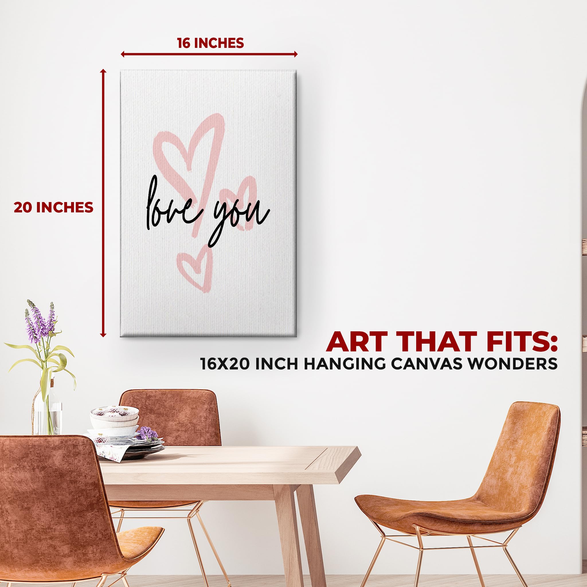 Love You Wall Canvas Set of 1