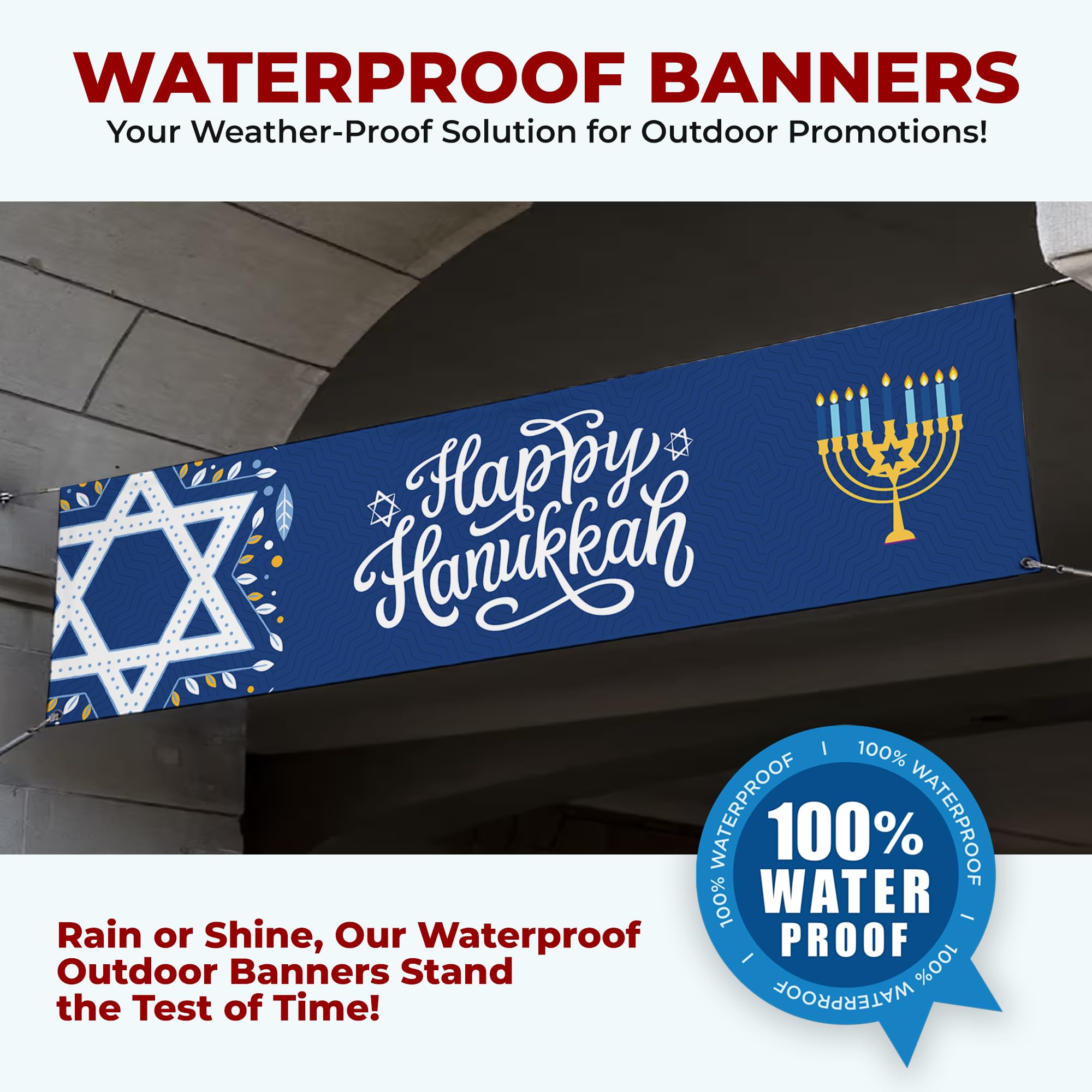 Happy Hanukkah Large Banner