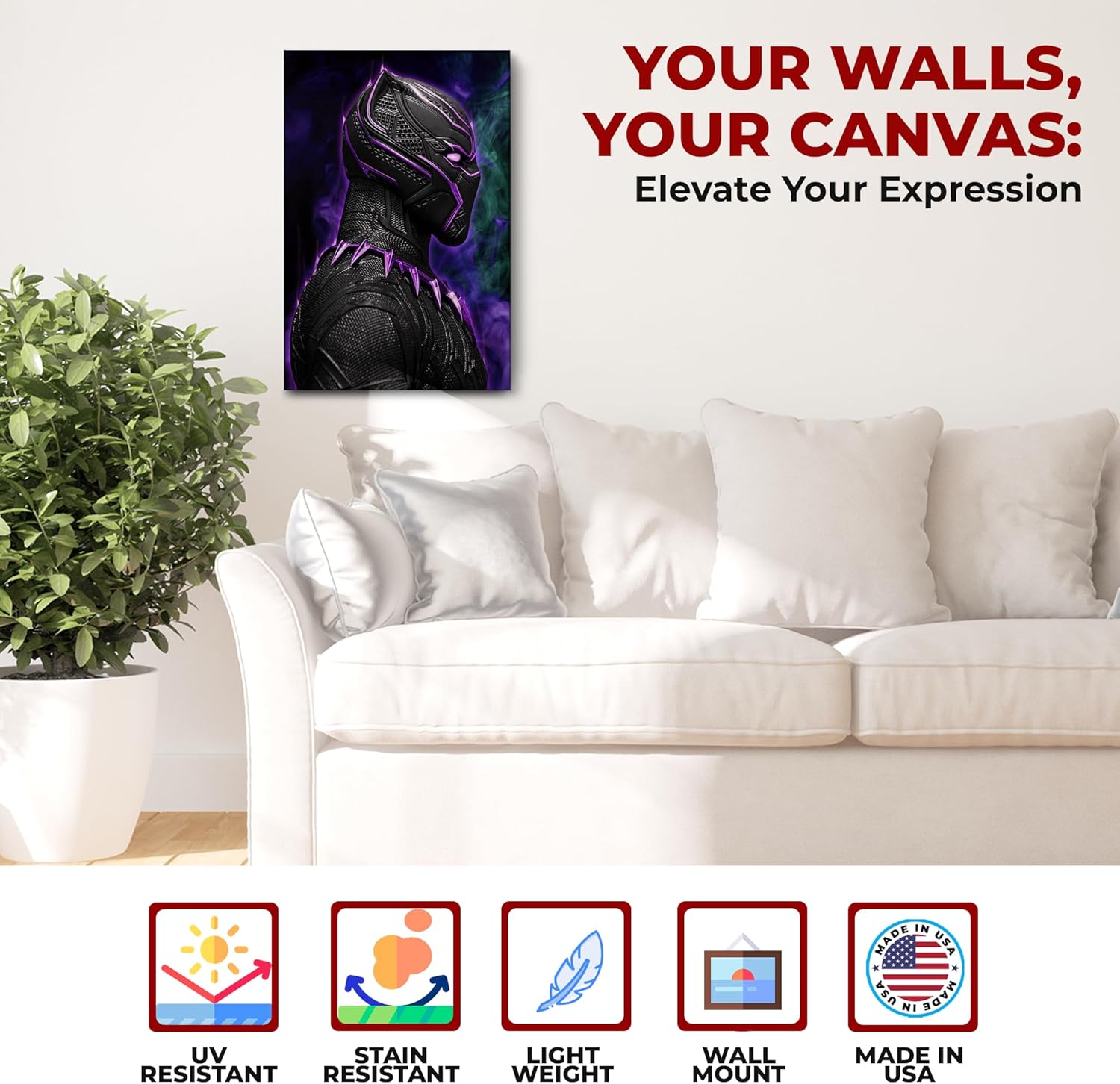 Black Panther Wall Canvas