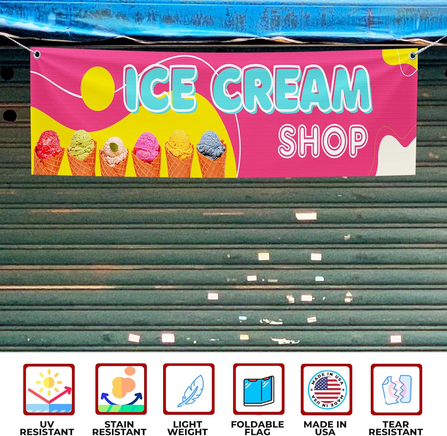 Ice Cream Shop Large Banner