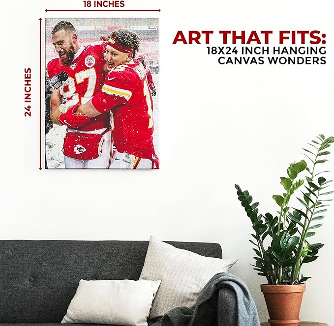 Patrick Mahomes & Travis Kelce Wall Canvas Set of 1