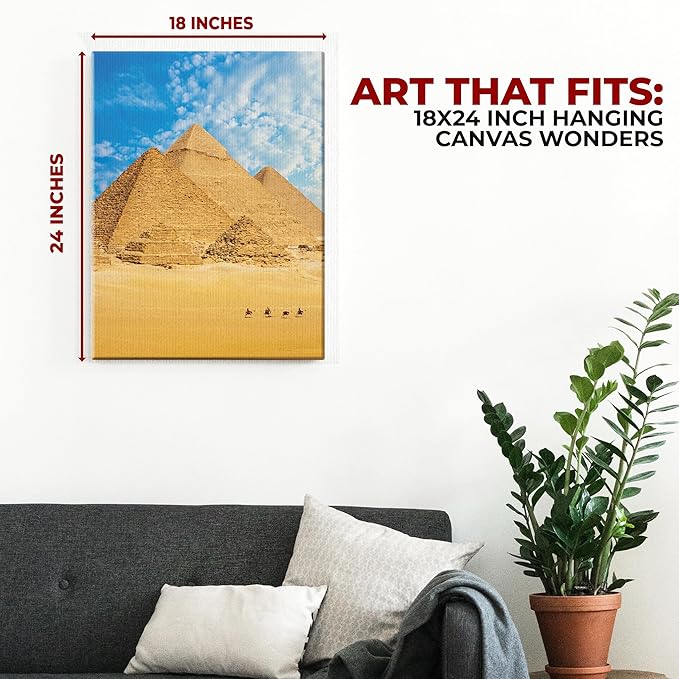 Great Pyramid of Giza Wall Canvas Set of 1