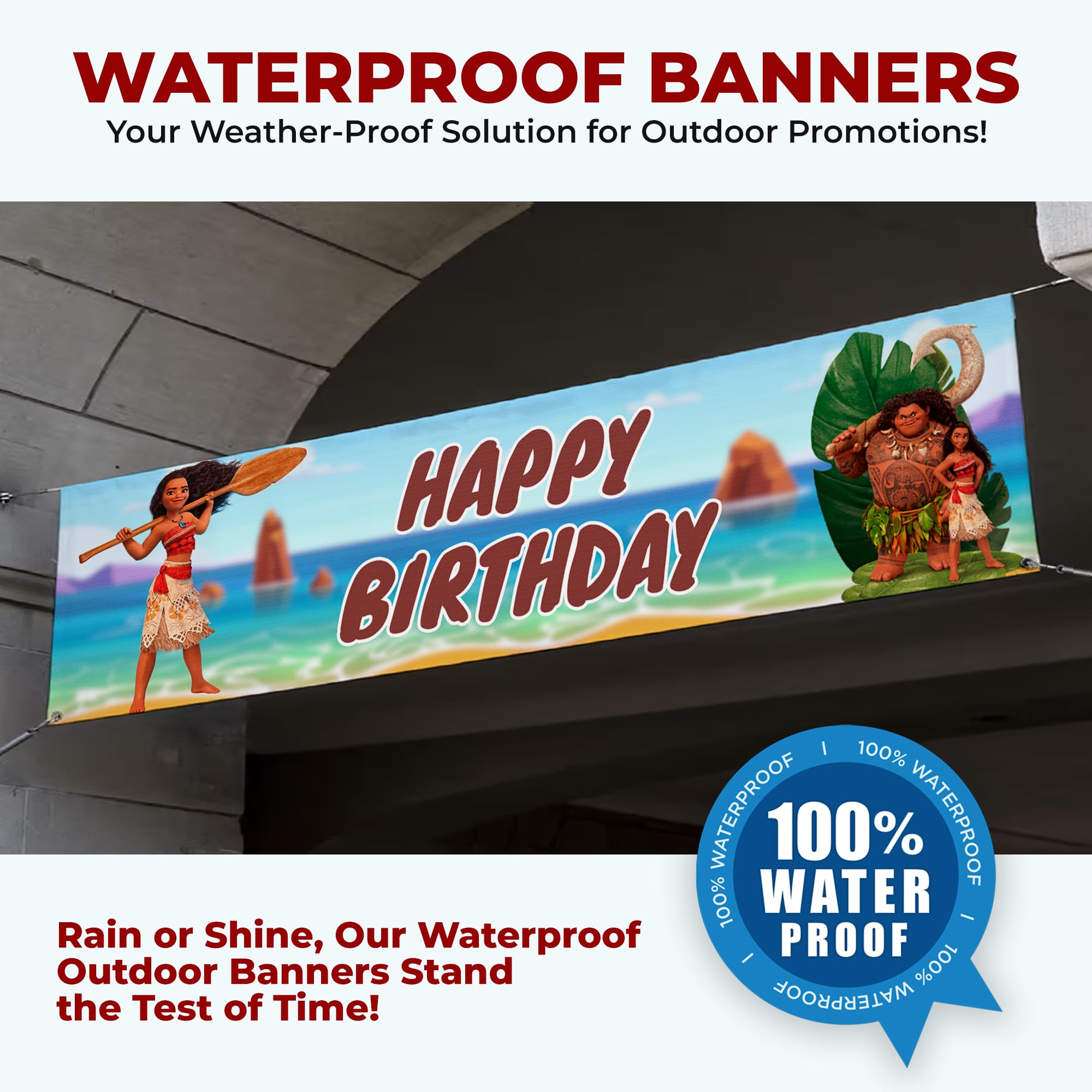 Moana Birthday Large Banner