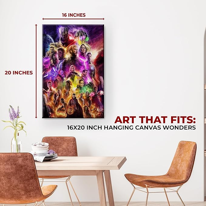 Avengers Wall Canvas Set of 1 - 12x16