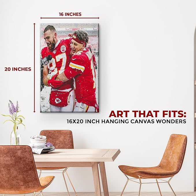 Patrick Mahomes & Travis Kelce Wall Canvas Set of 1