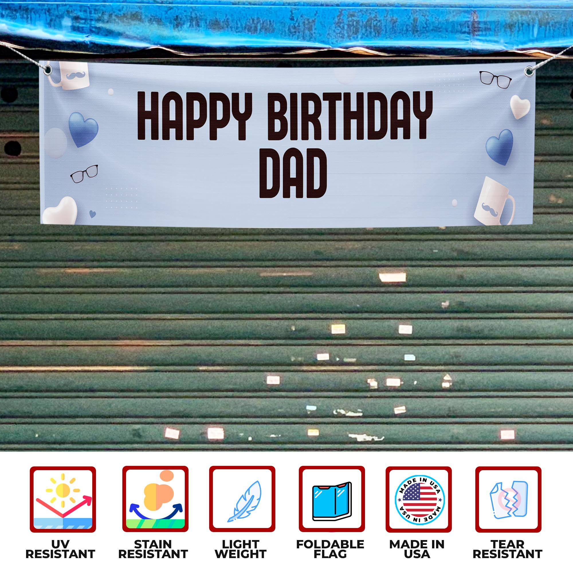 Happy Birthday Dad Large Banner