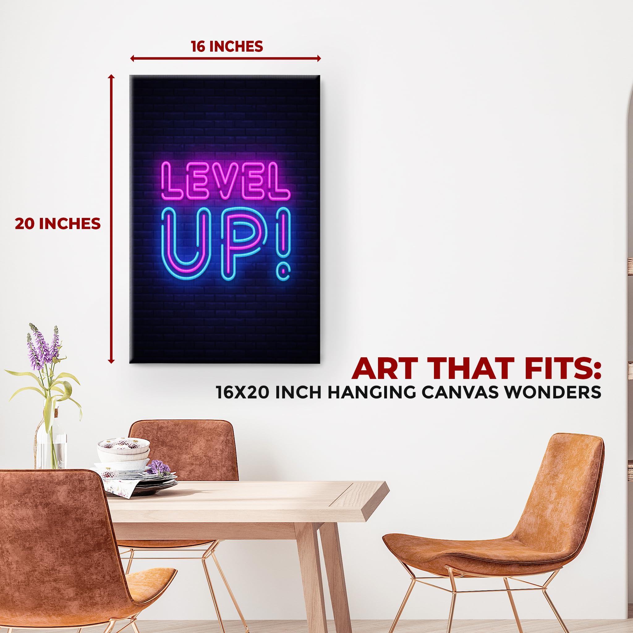 Level Up Wall Canvas Set of 1