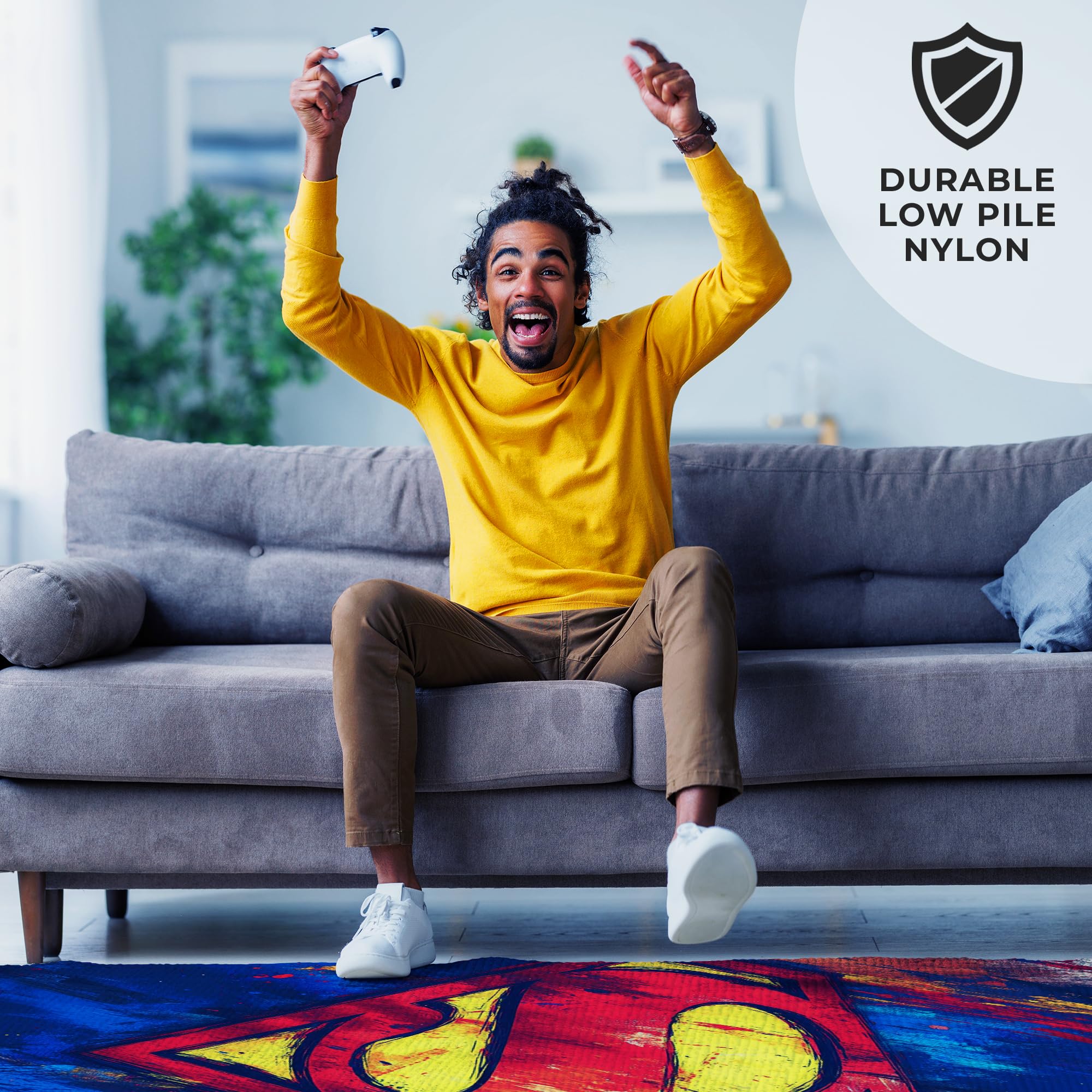 Superman Inspired Decor Rug- 62x40 inches