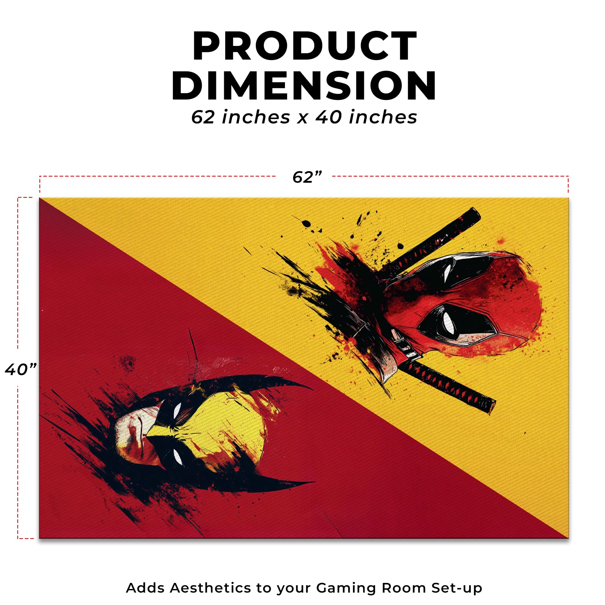 Deadpool & Wolverine Decor Rug- 62x40 inches