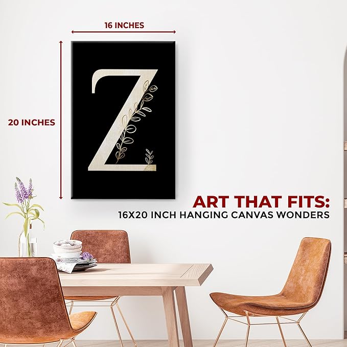 Letter Z Canvas Set of 1