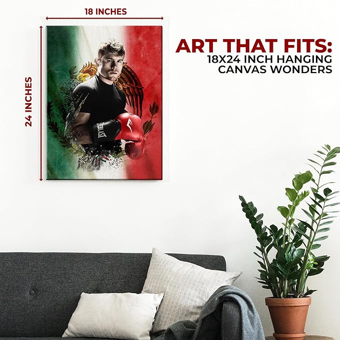 Canelo Alvarez Wall Canvas Set of 1 Set of 1 - 18x24