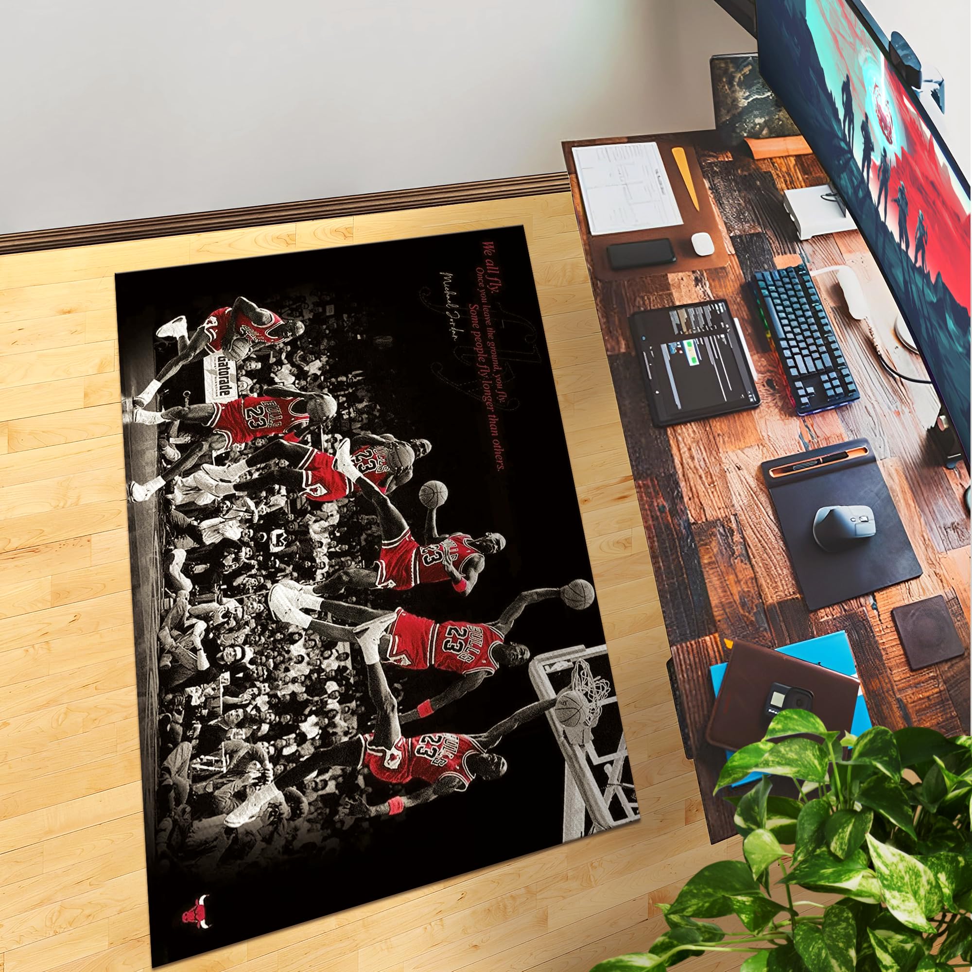 Michael Jordan Bulls Decor Rug- 62x40 inches