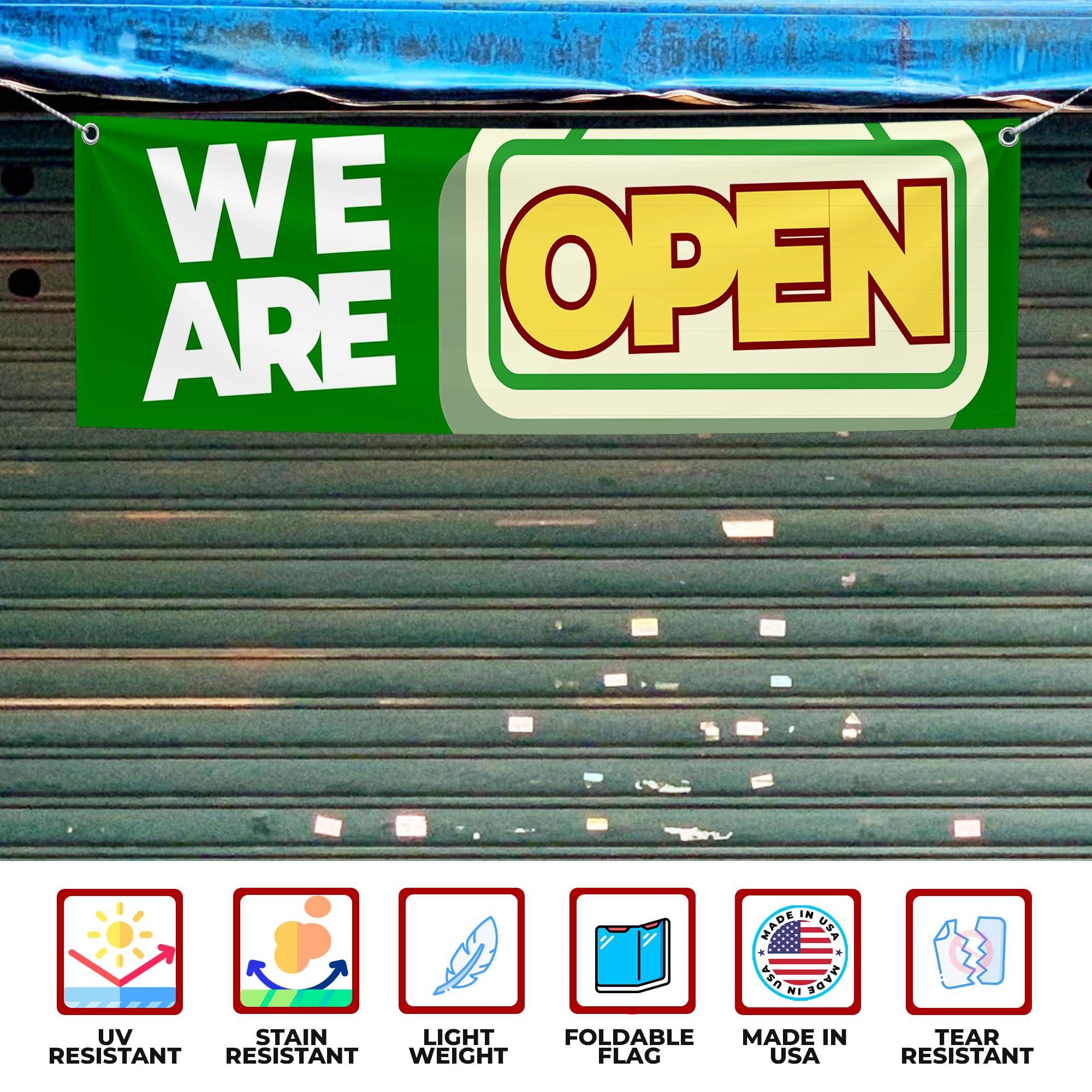 We Are Open Large Banner