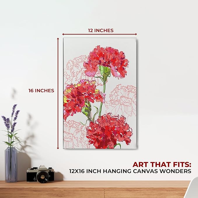 Carnation Wall Canvas Set of 1