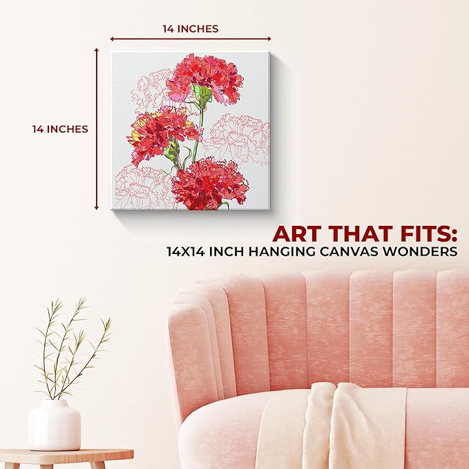 Carnation Wall Canvas Set of 1