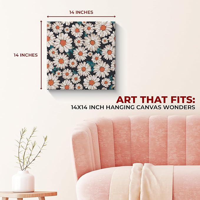 Daisy Wall Canvas Set of 1