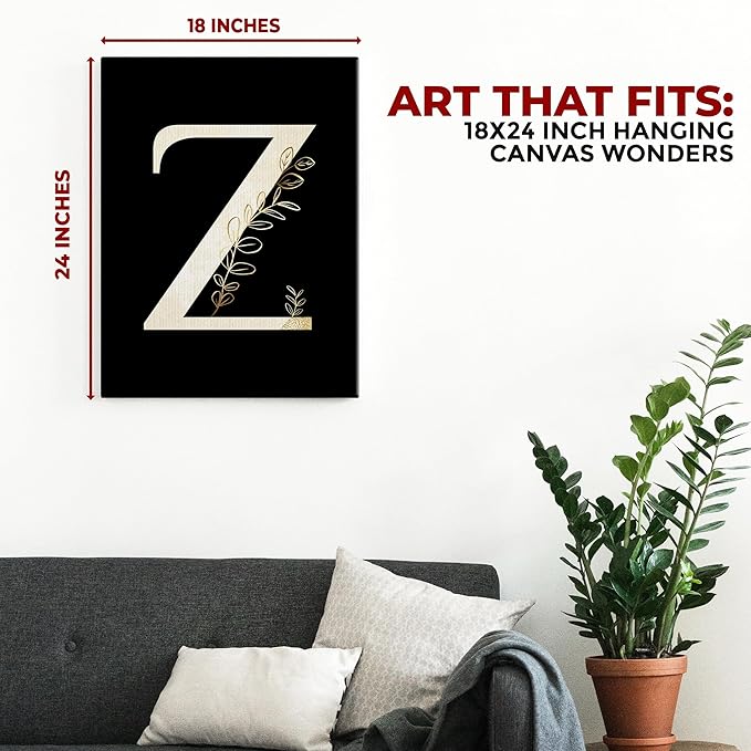 Letter Z Canvas Set of 1