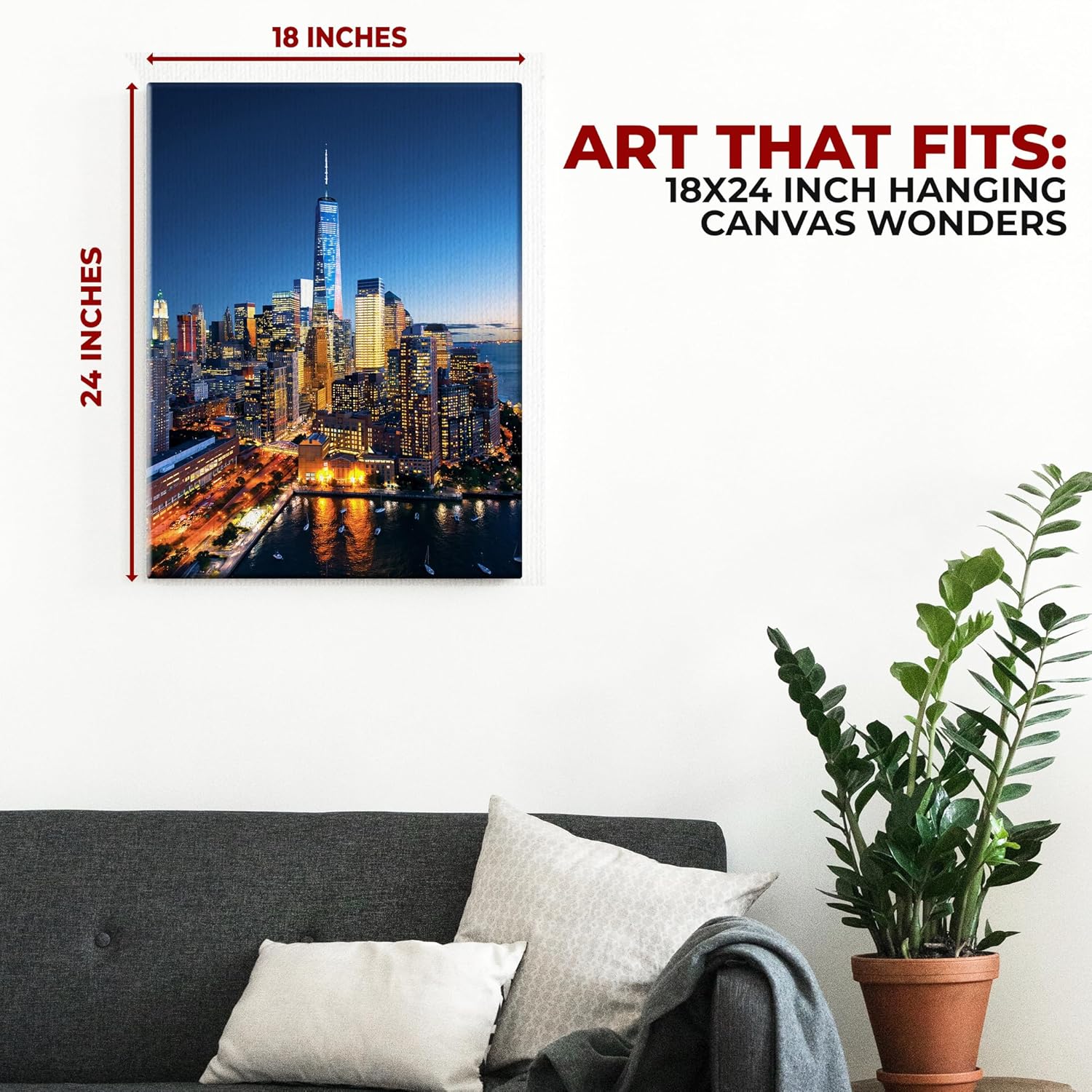 New York Wall Canvas Set of 1