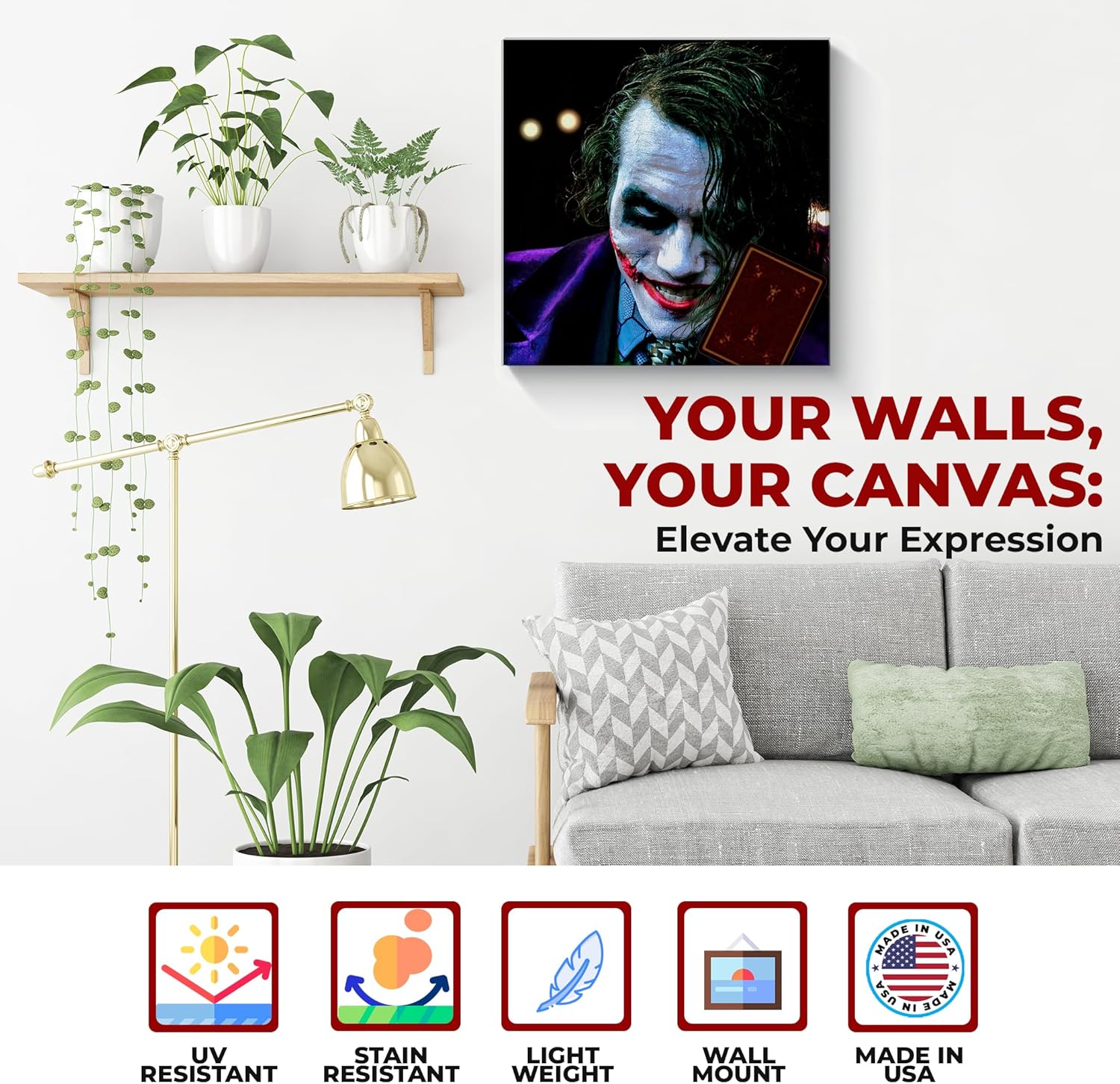 Joker 2 Wall Canvas Set of 1