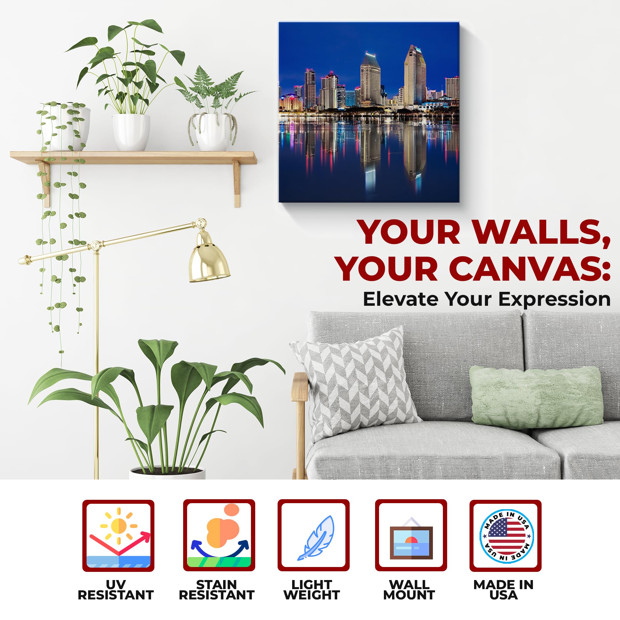 San Diego Wall Canvas Set of 1