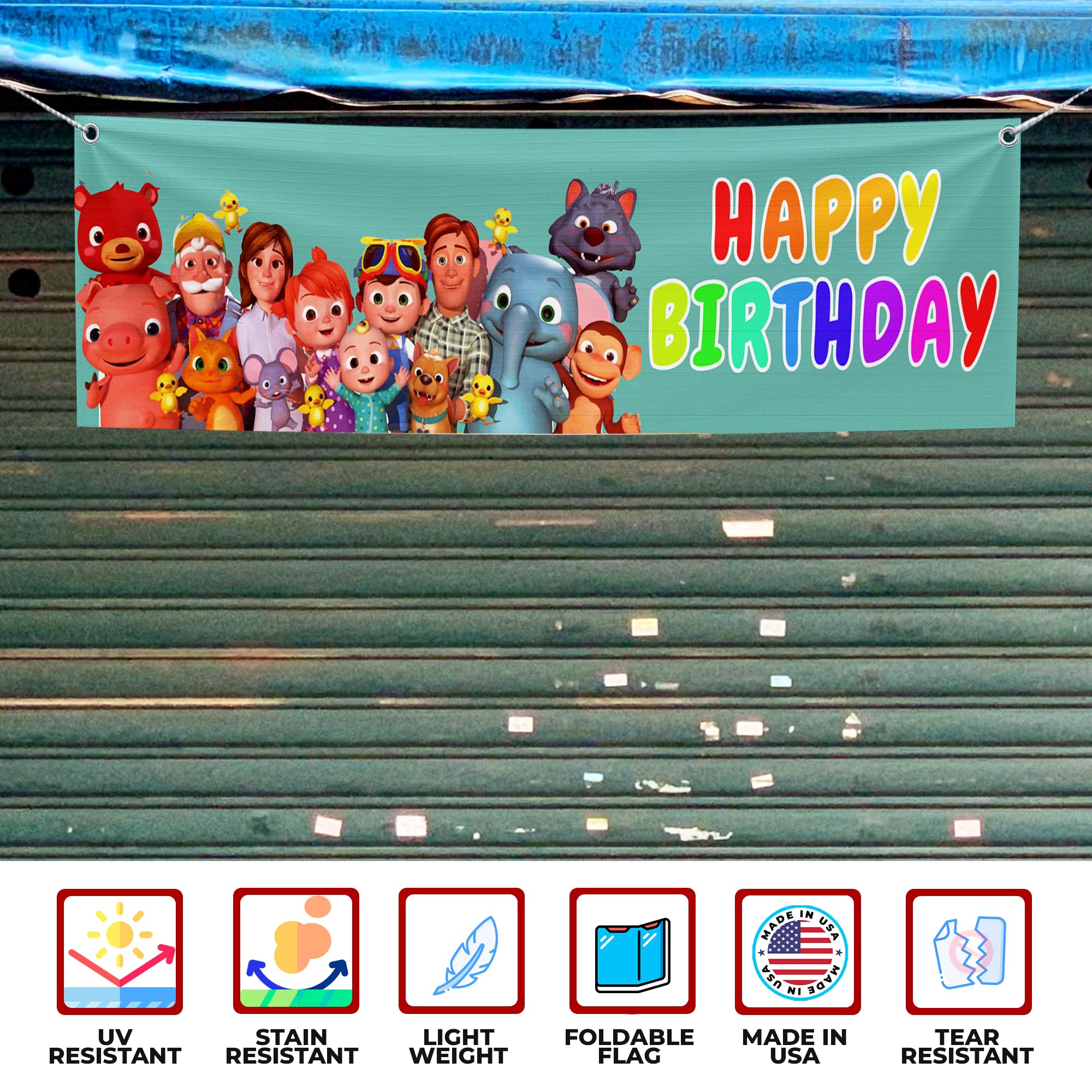 Cocomelon Birthday Large Banner