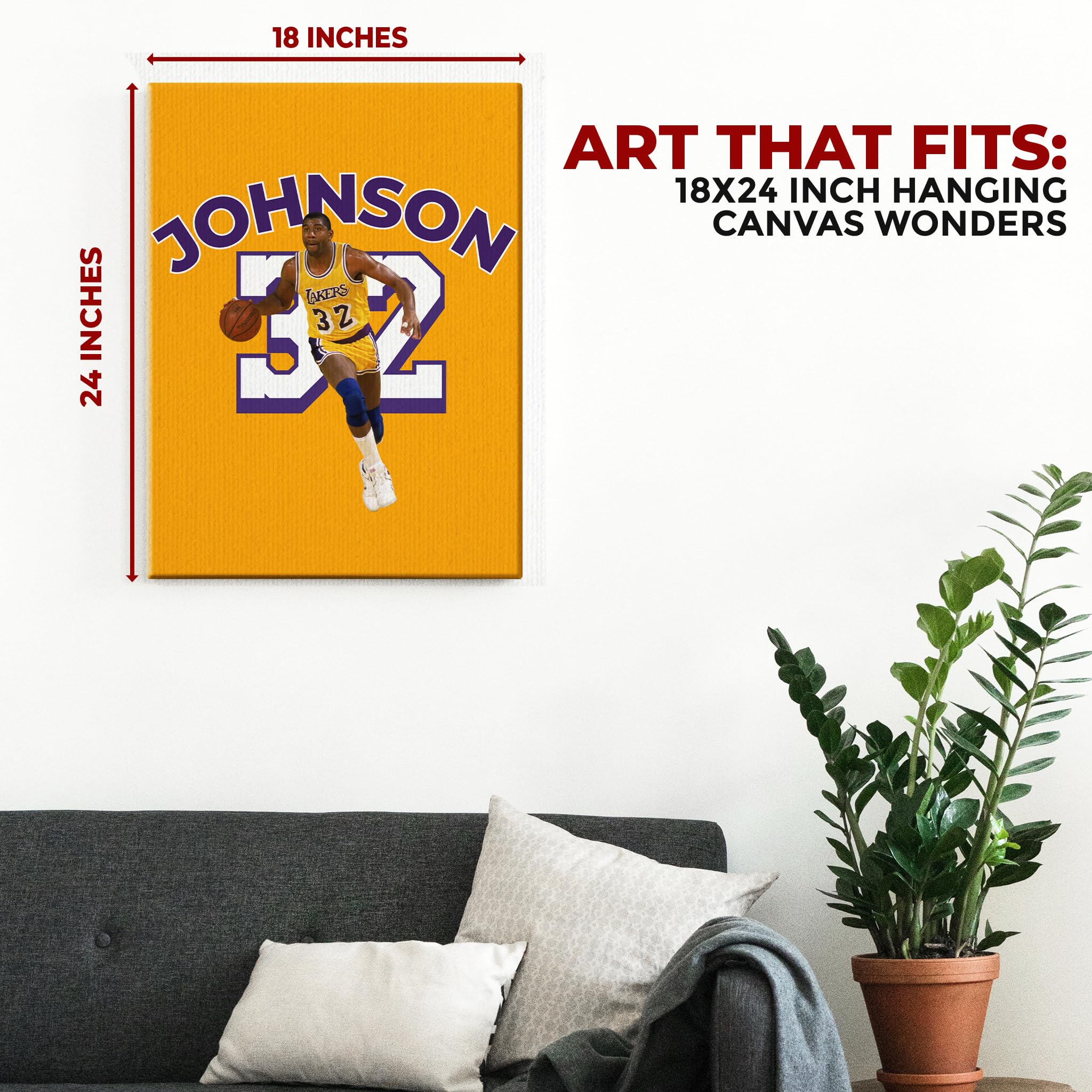 Magic Johnson Wall Canvas Set of 1