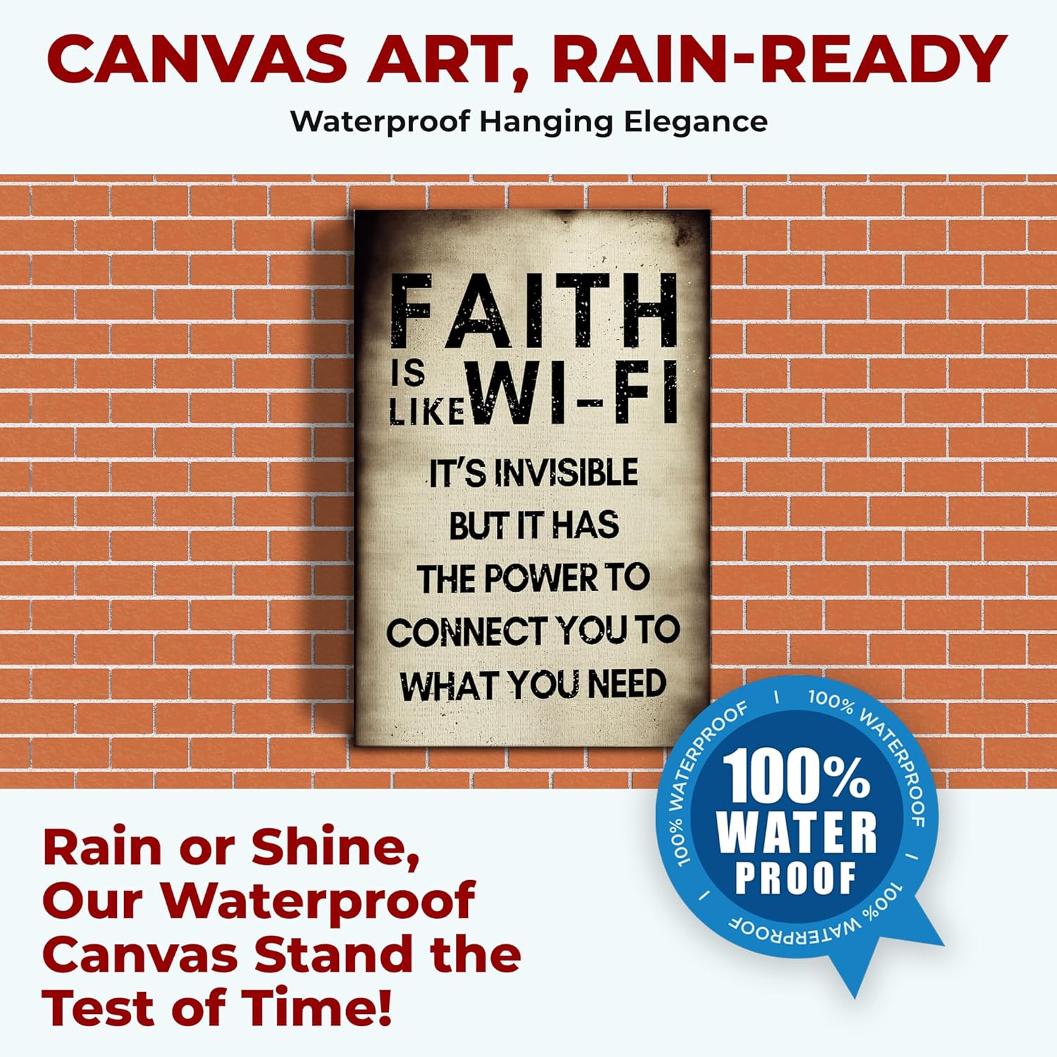 Faith Is Like WIFI Wall Canvas Set of 1