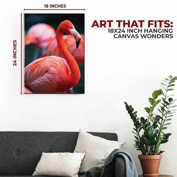 Flamingo Wall Canvas Set of 1