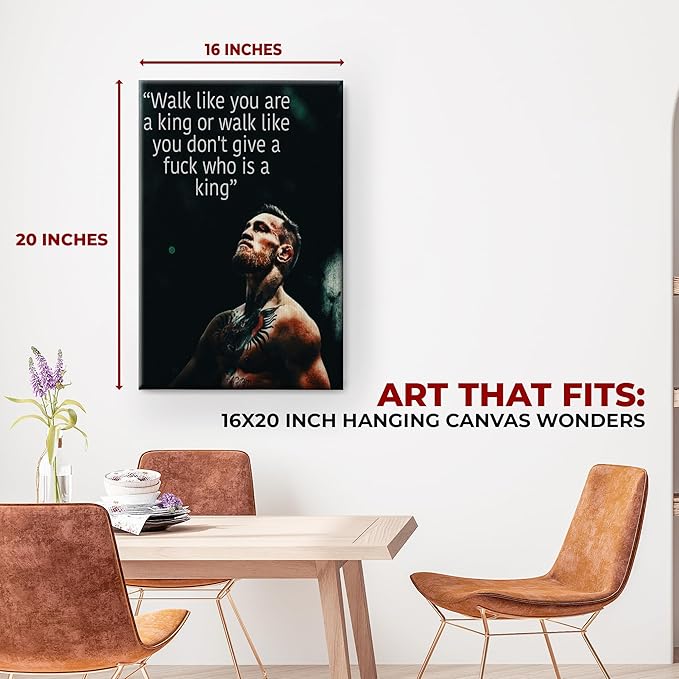 Conor McGregor Quote Wall Canvas Set of 1